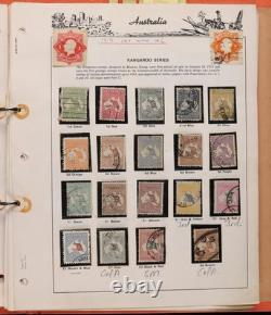 AUSTRALIE 1913-65 collection presque complète dans un album illustré des Sept Mers. (380)