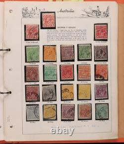 AUSTRALIE 1913-65 collection presque complète dans un album illustré des Sept Mers. (380)