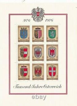 AUTRICHE 1955 à 2001 47 ANS MNH Excellente COLLECTION COMPLÈTE dans ALBUM