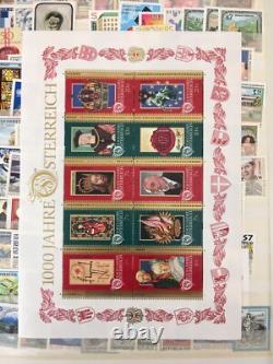 AUTRICHE 1955 à 2001 47 ANS MNH Excellente COLLECTION COMPLÈTE dans ALBUM