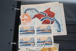 Accumulation mondiale de 535 Cendrillons et étiquettes aériennes dans un album