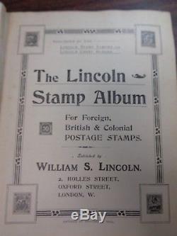 Album De Timbres Lincoln, 14e Édition, 1900s650 + Carte Des Timbres Diff Collection Intacte