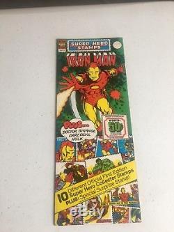 Album De Timbres Super-héros Marvel DC (1976) W Enveloppes De Timbres Marvel Mania Hi Grade