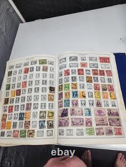 Album Deluxe Statesman Chargé de Timbres du Monde Entier. Très Anciens Timbres Américains.