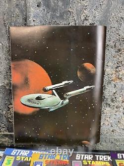 Album Officiel Du Timbre Star Trek 1977 & 6 Ouvert Packs De Timbres