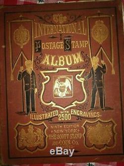 Album Stamp, Fantastique Collection Mondiale Dans Un Scott Du 19ème Siècle Album