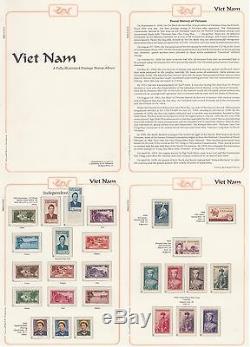 Album Vietnam Du Sud 1951-1975 Collection 100% Complète Mnh Luxe Incluent Unisued