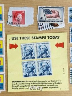 Album ancien de collection de timbres du monde entier, États-Unis, ONU, Suisse, enveloppes premier jour et vignettes de Noël