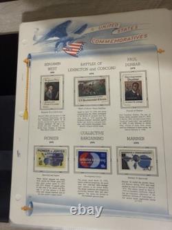 Album complet de collection de timbres commémoratifs USPS 1969-1982, 97 pages, 487 timbres