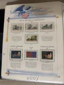 Album complet de collection de timbres commémoratifs USPS 1969-1982, 97 pages, 487 timbres