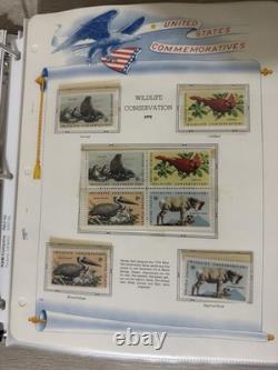 Album complet de collection de timbres commémoratifs USPS 1969-1982, 97 pages, 487 timbres