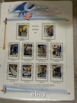 Album complet de collection de timbres commémoratifs USPS 1969-1982, 97 pages, 487 timbres