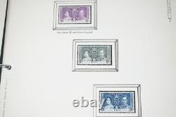 Album de Couronnement de la Monnaie de l'Empire Britannique 1937 Collection de 170+ Timbres & 10+ Paires