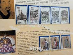 Album de Timbres Figures Célèbres de Chine Ensemble de 3 Volumes Feuilles Complètes Collection Rares