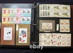 Album de collection de timbres Chine RPC blocs et feuillets souvenir 1982-1996 MNH ZAYIX