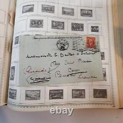 Album de collection de timbres Vintage Ambassador avec timbres à l'intérieur Lot de 2 albums de la Seconde Guerre mondiale