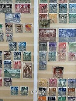 Album de collection de timbres allemands 680+ timbres (1920-1970), issues rares incluses