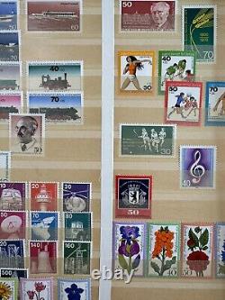 Album de collection de timbres allemands 680+ timbres (1920-1970), issues rares incluses