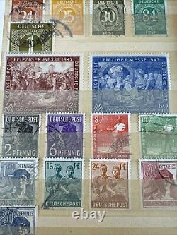 Album de collection de timbres allemands 680+ timbres (1920-1970), issues rares incluses