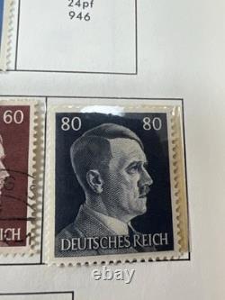 Album de collection de timbres allemands vintage Troisième Reich RDA Dantzig Bohême Moravie FDC