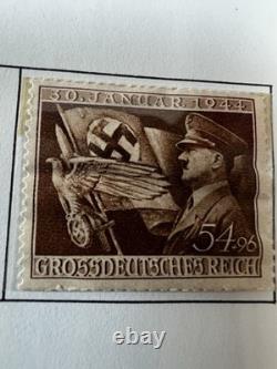 Album de collection de timbres allemands vintage Troisième Reich RDA Dantzig Bohême Moravie FDC