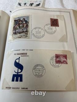Album de collection de timbres allemands vintage Troisième Reich RDA Dantzig Bohême Moravie FDC