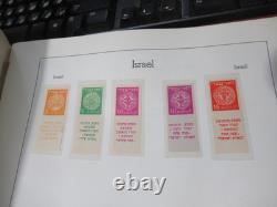 Album de collection de timbres d’Israël des années 1960-1980, feuilles neuves avec charnière, feuillets, blocs souvenirs
