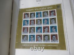 Album de collection de timbres d’Israël des années 1960-1980, feuilles neuves avec charnière, feuillets, blocs souvenirs
