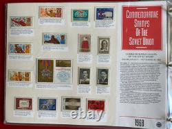 Album de collection de timbres de l’Union soviétique 1968-1991 neufs sans charnière 50 pages timbres Russie URSS