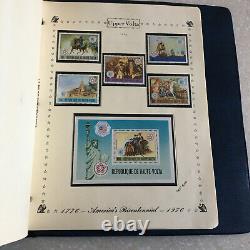 Album de collection de timbres de l'ère du bicentenaire américain (1975-1976) MNH