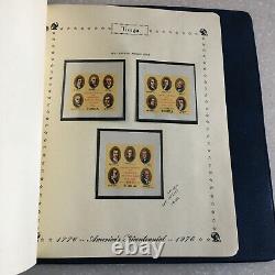 Album de collection de timbres de l'ère du bicentenaire américain (1975-1976) MNH