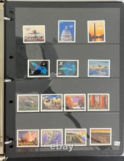 Album de collection de timbres des États-Unis : courrier aérien, express et feuille souvenir MNH ZAYIX
