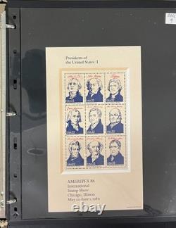 Album de collection de timbres des États-Unis : courrier aérien, express et feuille souvenir MNH ZAYIX