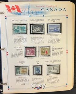 Album de collection de timbres du Canada, pages White Ace, mint MNH 1957-1972 ZAYIX
