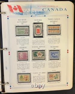 Album de collection de timbres du Canada, pages White Ace, mint MNH 1957-1972 ZAYIX