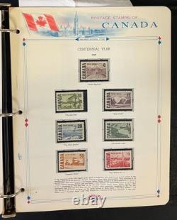 Album de collection de timbres du Canada, pages White Ace, mint MNH 1957-1972 ZAYIX