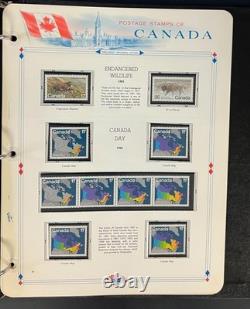 Album de collection de timbres du Canada, pages White Ace, neuf avec gomme d’origine (MNH), 1978-1985 ZAYIX