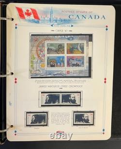 Album de collection de timbres du Canada, pages White Ace, timbres neufs sans charnière (MNH), 1982-1989 ZAYIX