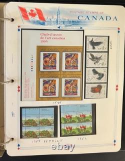 Album de collection de timbres du Canada, pages White Ace, très complet, neuf avec charnière MNH, 1995 ZAYIX