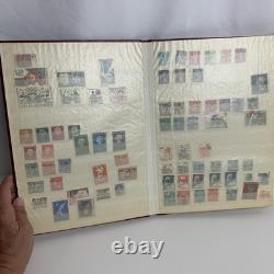 Album de collection de timbres du monde entier 100+ Vtg d'occasion VOIR PHOTOS