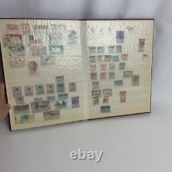 Album de collection de timbres du monde entier 100+ Vtg d'occasion VOIR PHOTOS
