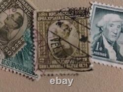 Album de collection de timbres du monde entier vintage RARE