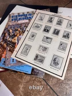 Album de collection de timbres-poste du monde entier, 100+ pays, 1 000+ timbres vintage