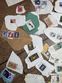 Album de collection de timbres-poste du monde entier, 100+ pays, 1 000+ timbres vintage
