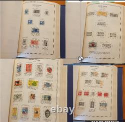 Album de collection de timbres vintage US/ONU/Philippines 500+ timbres 1873-1975