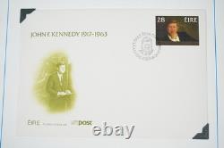 Album de collection spécialisé JFK du monde 1963 avec plus de 85 timbres et plus de 10 couvertures