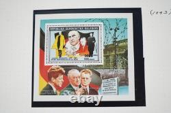 Album de collection spécialisé JFK du monde 1963 avec plus de 85 timbres et plus de 10 couvertures