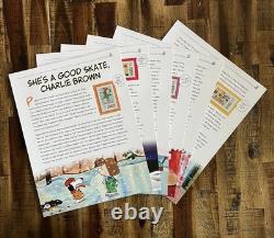 Album de luxe de la collection complète de timbres célébrant les Peanuts de l'US Postal Service