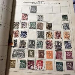 Album de timbres Paragon chargé avec de nombreux timbres WW Chine Canada France Japon Russie