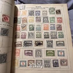 Album de timbres Paragon chargé avec de nombreux timbres WW Chine Canada France Japon Russie